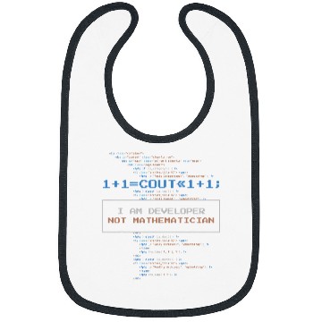 Discover I Am Developer Not Mathematican Computer Student Programmer Bibs