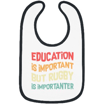Discover Education is Important but Rugby is Importanter 6 Bibs