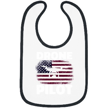 Discover Drone Life Pilot Quadcopter America Flag Bibs