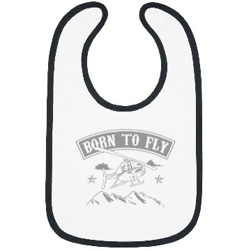 Discover Born To Fly Helicopter Pilot Mountains Chopper Flight Bibs