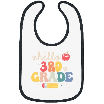 Discover Hello 3rd Third Grade Back to School Teachers Student Bibs