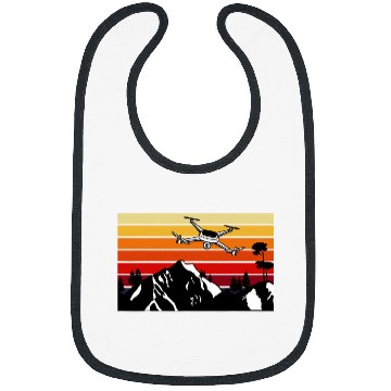 Discover Drone Life Themed Retro Drone Flying for Drone Operator Bibs