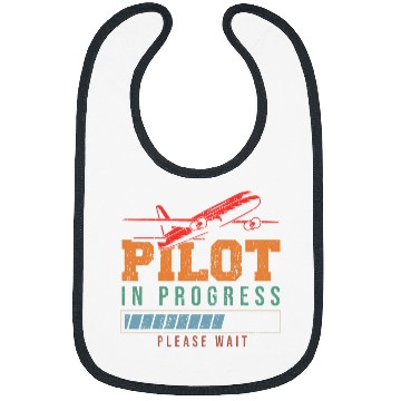 Discover Pilot in Progress Aircraft Flight School Airplane Pilot 1 Bibs