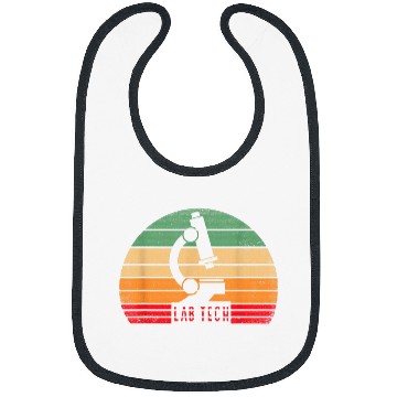 Discover Lab Tech Retro Sunset Scientist Microscope Microscopy Bibs