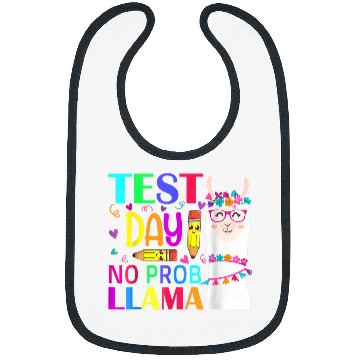 Discover Test Day No Probllama Llama Teacher Testing Day 7 Bibs
