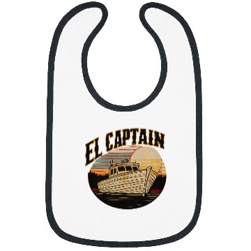 Discover El Capitan Captain Anchor Boat Funny Boating Bibs
