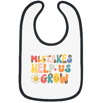 Discover Mistakes Help Us Grow for Student Inspiration Growth Mindset Bibs