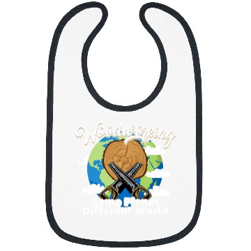 Discover Funny Woodworking Dad Carpenter Same Planet Different World Bibs