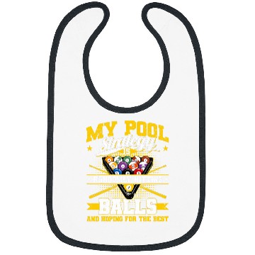 Discover Funny Billiards Pool Strategy Randomly Hitting Balls Men Bibs