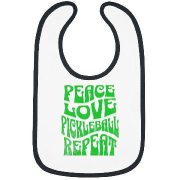 Discover Groovy Pickleball Retro Peace Love Pickleball Repeat Bibs