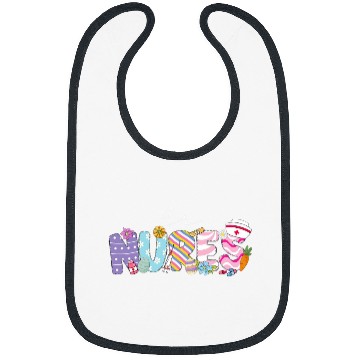 Discover ER nurses Easter Stethoscope Bunny Cute Easter Day nurses Bibs