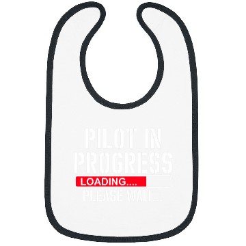 Discover Pilot In Progress Funny Flight School Student Lovers Bibs