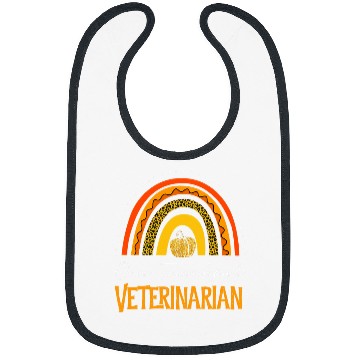 Discover Thanksgiving Leopard One thankful Veterinarian Funny Rainbow Bibs