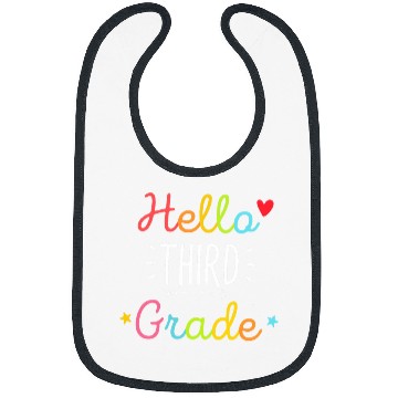 Discover Hello 3rd Grade Back to School Funny Teacher Student Bibs