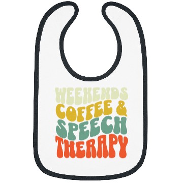 Discover Retro Weekends Coffee and Speech Therapy SLPA SLP Bibs
