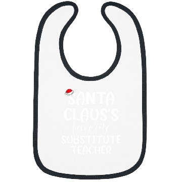 Discover Santa Claus Favorite Substitute Teacher Bibs