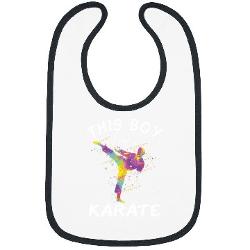 Discover This Boy Loves Karate Bibs