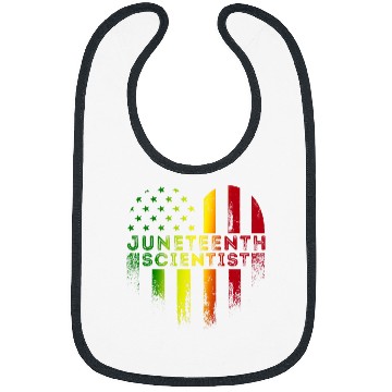 Discover Juneteenth 1865 Scientist Proud African American Flag Bibs