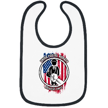 Discover Union Postal Worker American for Postal Workers Bibs