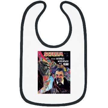 Discover Halloween Horror vintages Werewolfs Vampire Comic Book Retro Bibs
