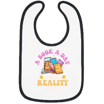 Discover A Book A Day Keeps Reality Away Reading Bookworm Reader Bibs