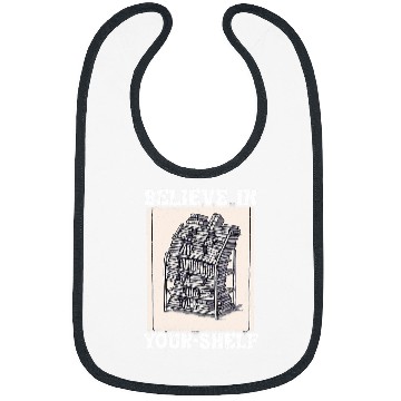 Discover Believe In YourShelf Bookworm Book Shelf Reader Bibs