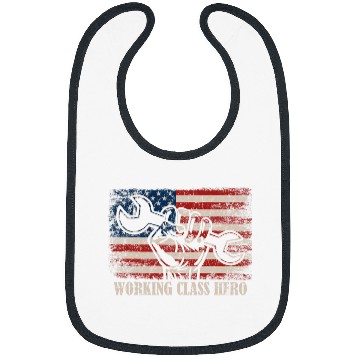 Discover US Flag Worker Labor Day American Working Class Hero Bibs