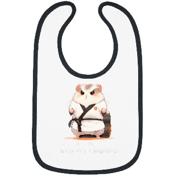 Discover Cute But Dangerous Funny Hamster Karate Bibs