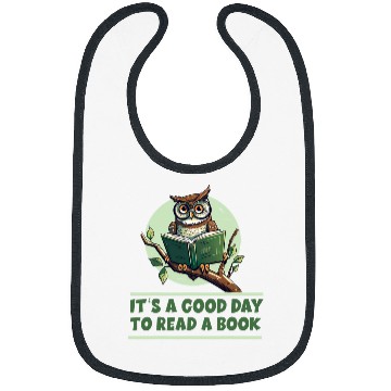 Discover Its A Good Day To Read A Book Owl for Reader Bibs