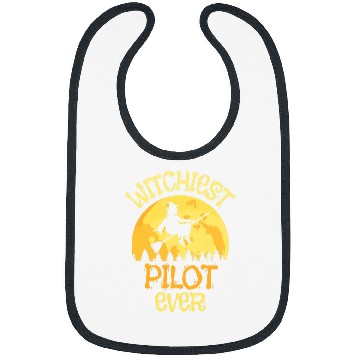 Discover Funny Pilot Witch Halloween Humor Bibs