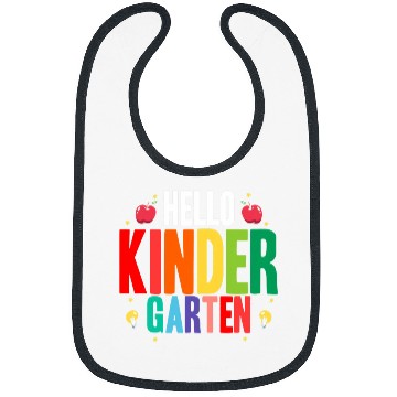 Discover Hello Kindergarten Student Teacher Back To School 3 Bibs