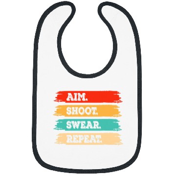 Discover aim shoot swear repeat pool player cueball eightball vintages Bibs