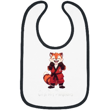 Discover Cute But Dangerous Funny RedPanda Karate Bibs
