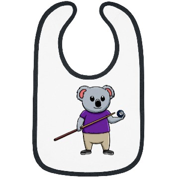 Discover Koala Billiard Ball Snooker Pool Player Billiard Champ Bibs