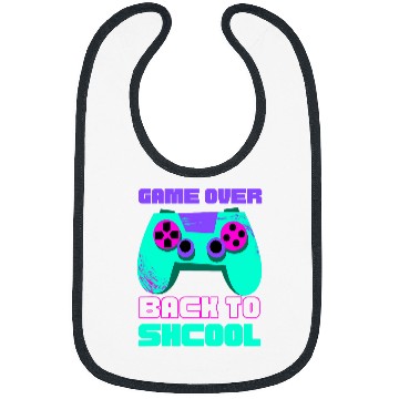 Discover Game over back to school for boys Teacher Student Controller Bibs