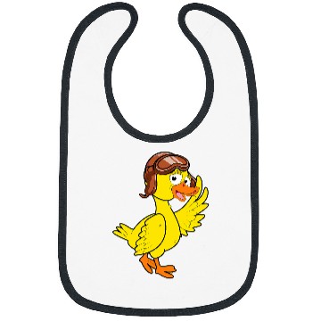 Discover Duck Pilot Cap Glasses Travelling Airplane Aeroplane Bibs