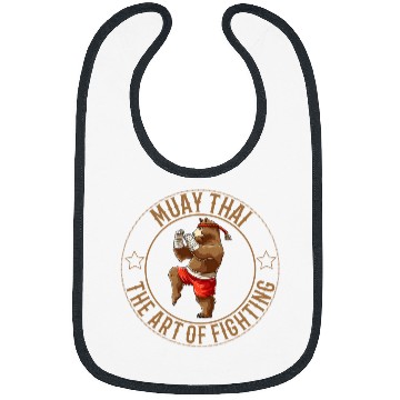 Discover Cute Muay Thai Brown Bear Bibs