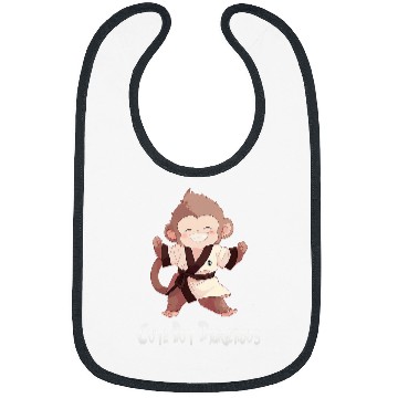 Discover Cute But Dangerous Funny Monkey Karate 3 Bibs
