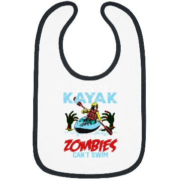 Discover Learn To Kayak Because Zombies Cant Swim Funny Rowing 2 Bibs