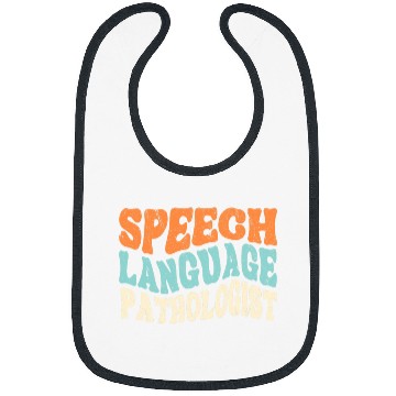 Discover Speech Language Pathologist SLP Retro Speech Therapy Bibs