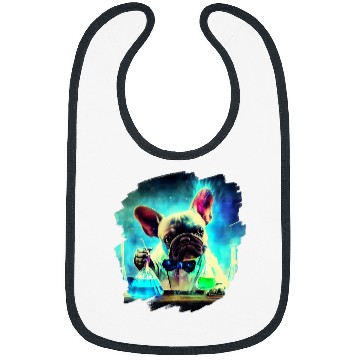 Discover Frenchie Mad Scientist Mixing chemicalss Chemistry Science Bibs