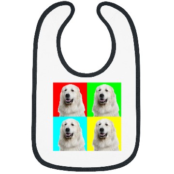 Discover Pop Art Dog Great Pyrenees Bibs