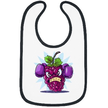 Discover Angry Blackberry with punching gloves for sport fans Bibs