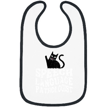Discover Speech Language Pathologist SLP Cat Speech Therapy Bibs