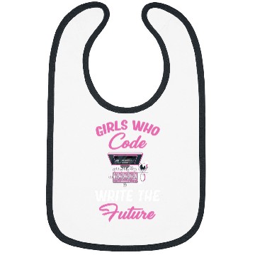 Discover Girl Who Code Writes The Future Programmer Computer Coder Bibs