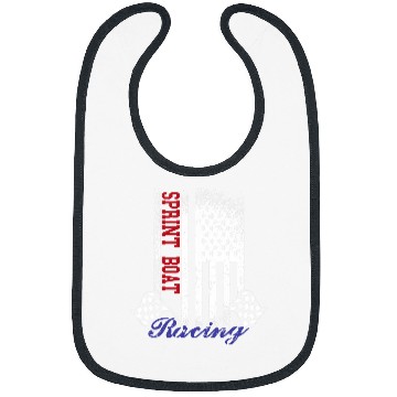 Discover American Flag Sprint Boat Racing Race Flag Design Bibs
