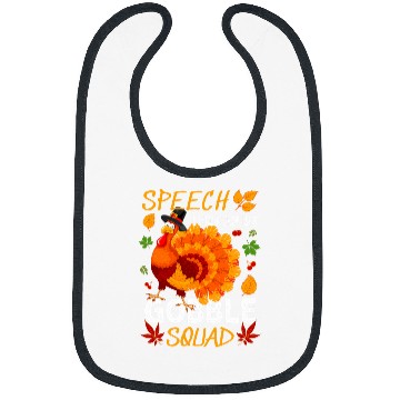 Discover Speech Therapist Gobble Squad Turkey Thanksgiving Fall Bibs
