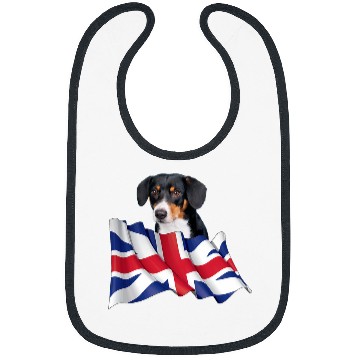 Discover Union Jack Flag Dog Entlebucher Sennenhund Bibs