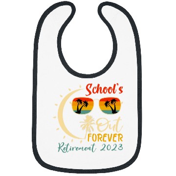 Discover Schools is Out Forever Teacher Retirement Bibs
