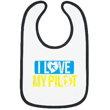 Discover I Love My Pilot Aviation Flight Aviator Student Pilots Bibs